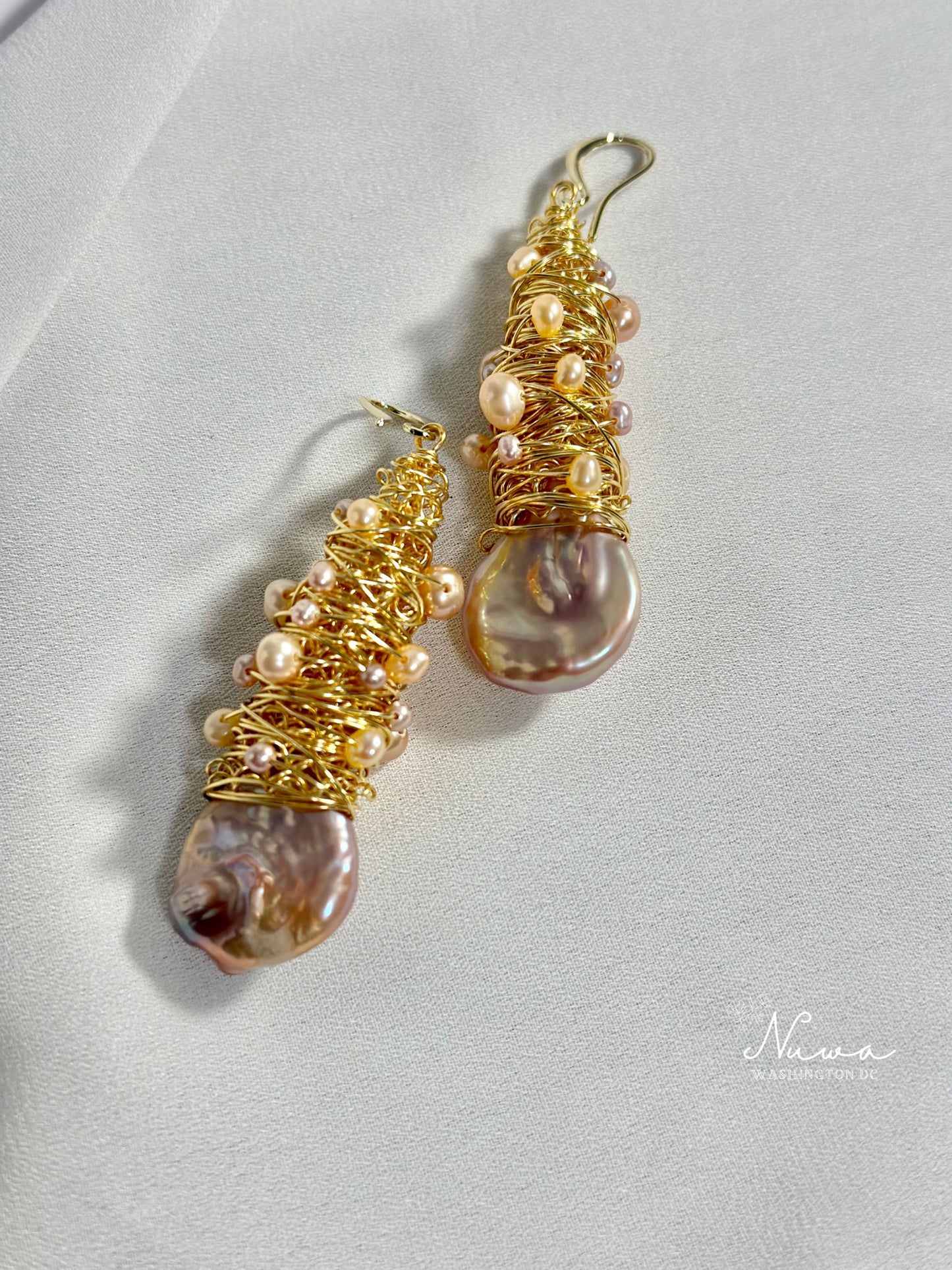 Mermaid pearl handmade eardrop