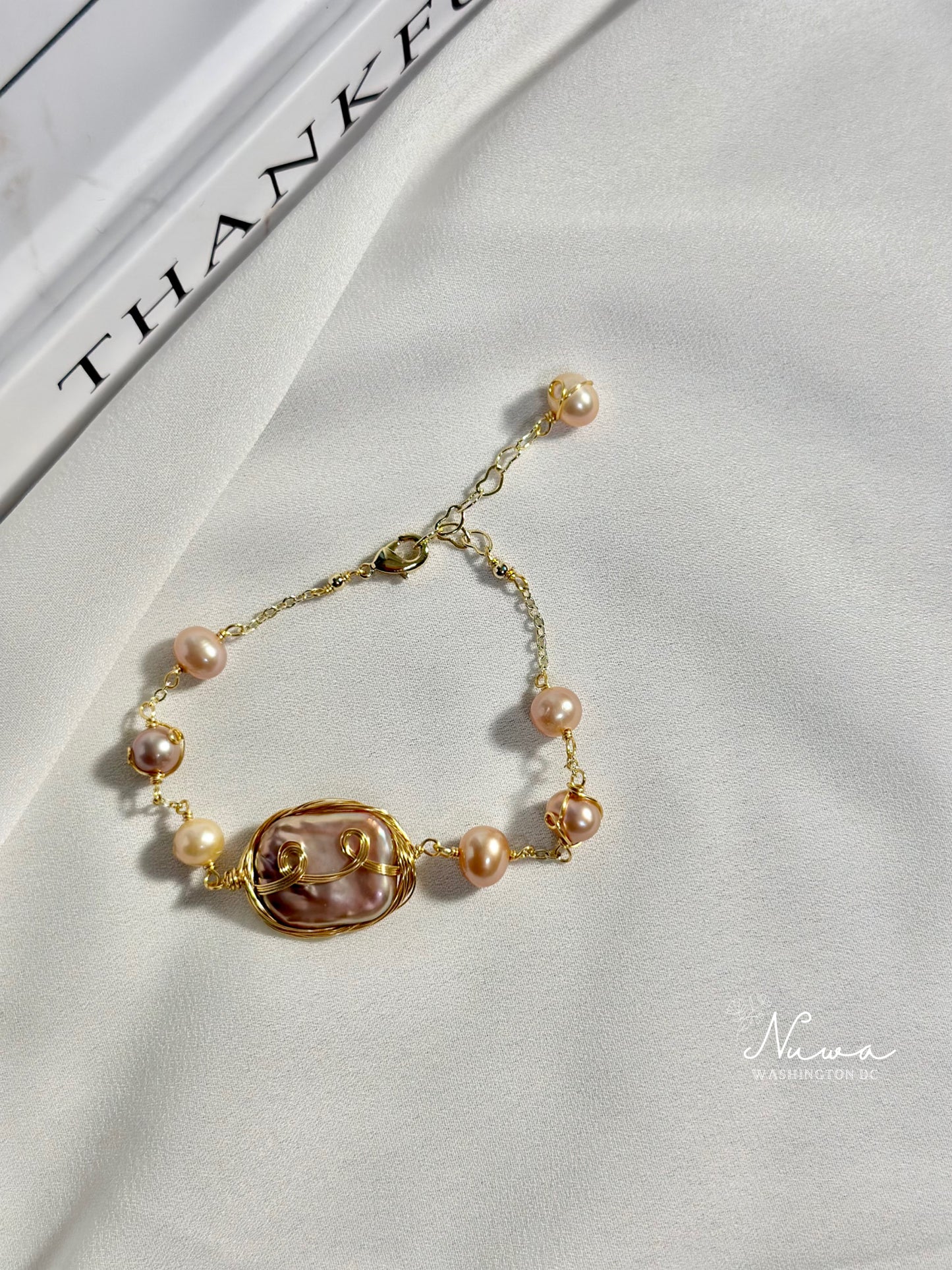 Vintage pearl handmade bracelet