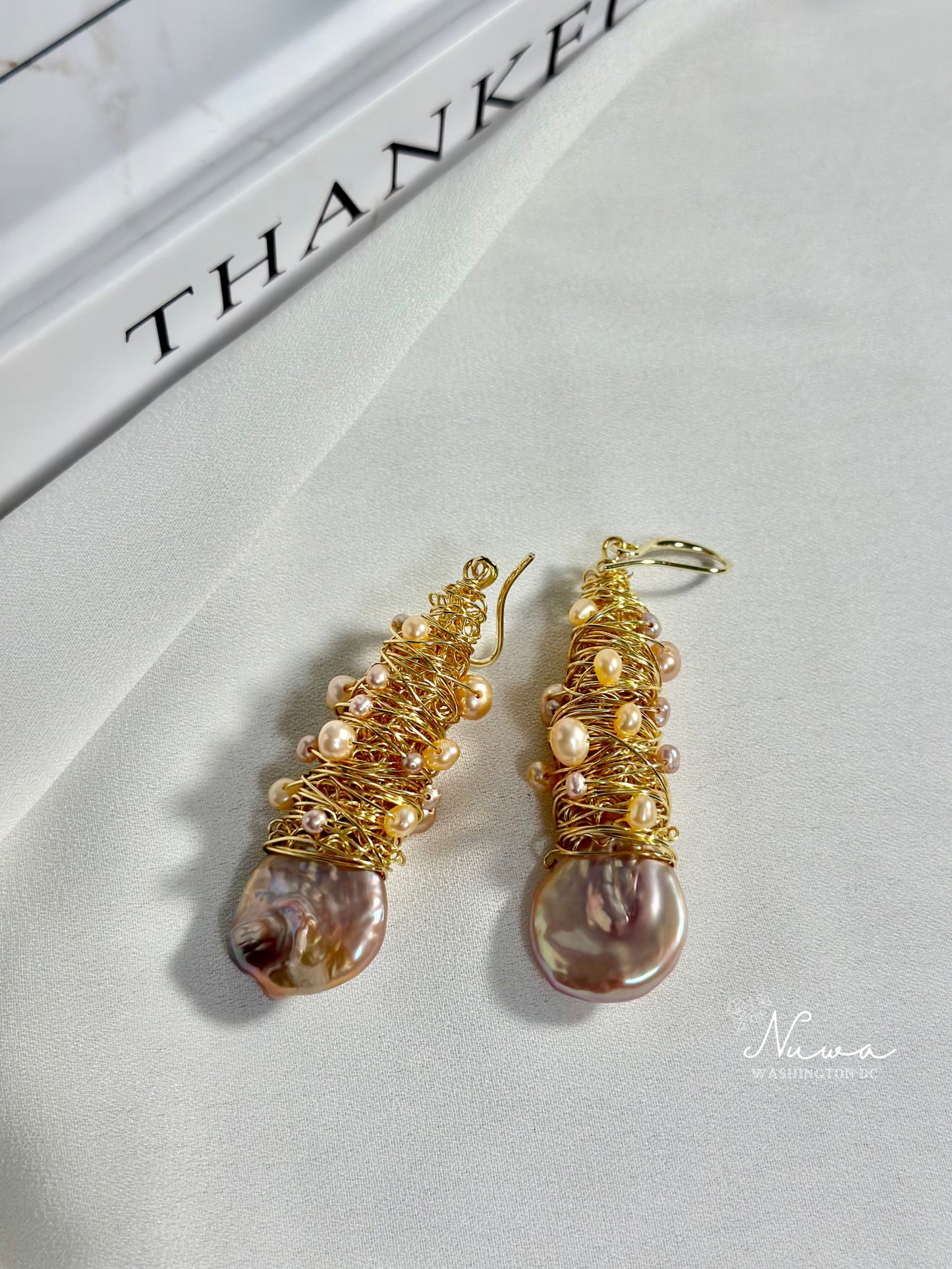 Mermaid pearl handmade eardrop